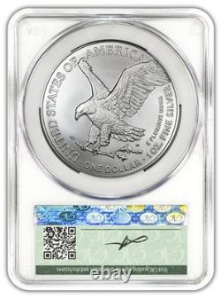 2026 American Silver Eagle Première Livraison CAC MS70 Étiquette des Fondateurs