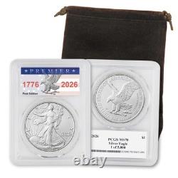 2026 MS70 PCGS 1ère Édition 4342 sur 5000 Étiquette Premier Aigle Argent 40e Anniversaire