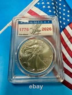 2026 MS70 PCGS 1ère Édition 4342 sur 5000 Étiquette Premier Aigle Argent 40e Anniversaire