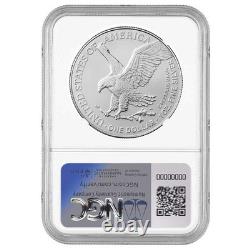 2026 (W) 1 $ 1 oz Aigle en Argent Américain NGC MS70 ER Étiquette Drapeau