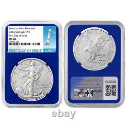 2026 (W) 1 $ Américain Silver Eagle Ensemble de 3 pièces NGC MS70 FDI Étiquette Première Rouge Blanche