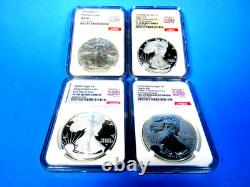 2026 (W), W, P &W, ensemble de 4 pièces, ensemble complet A. S. E. YR NGC MS/PF 70, FDOI, 250