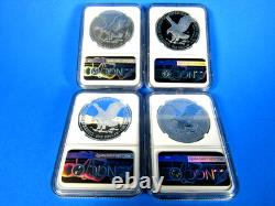 2026 (W), W, P &W, ensemble de 4 pièces, ensemble complet A. S. E. YR NGC MS/PF 70, FDOI, 250