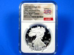 2026 (W), W, P &W, ensemble de 4 pièces, ensemble complet A. S. E. YR NGC MS/PF 70, FDOI, 250