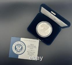 250e Anniversaire de la Marine des États-Unis Pièce en Argent Proof d'Un Ounce Aigle Américain SCELLÉE