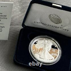 250e anniversaire de l'ARMÉE DES ÉTATS-UNIS Pièce en argent proof d'un oz avec aigle américain