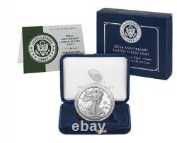 250e anniversaire de l'Armée des États-Unis - Pièce en argent One Oz American Eagle en précommande