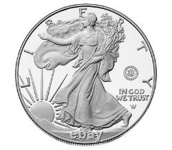 250e anniversaire de l'Armée des États-Unis, pièce en argent de preuve d'une once avec aigle américain