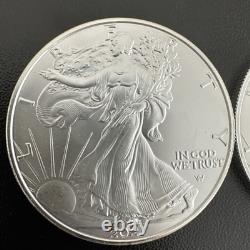 (2) 2021-W Aigles en Argent Américains 1 oz GEM BU (Type 2) Monnaie de West Point