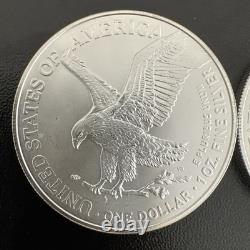 (2) 2021-W Aigles en Argent Américains 1 oz GEM BU (Type 2) Monnaie de West Point