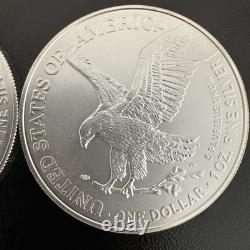 (2) 2021-W Aigles en Argent Américains 1 oz GEM BU (Type 2) Monnaie de West Point