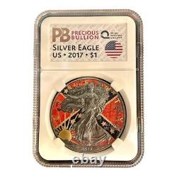 #3 RARE USA 1 oz Événement historique américain AIGLE D’ARGENT $1 Walking Liberty 2017 Rut