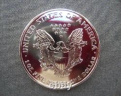 4 Pièces de 1 once en argent American Silver Eagle, plaquées or 24 carats, années bissextiles, Morgan Mint