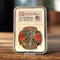 #8 RARE USA 1 oz Événement historique AIGLE D’ARGENT américain 1 $ Walking Liberty 2017 Rut