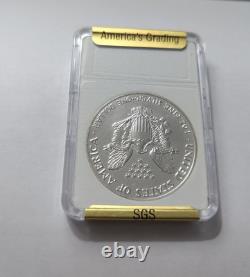 AIGLE AMÉRICAIN ARGENT 1991 1 $ SGS 70 Meilleur Classé - Mintage Extrêmement Bas RARE