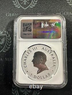 Aigle à queue en coin australien coloré 1 oz argent NGC MS70 signé Mercanti 2024