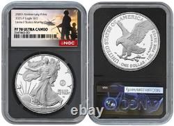 Aigle américain argent P 2025 S$1 Corps des Marines des États-Unis NGC PF70 Ultra Cameo #2646B