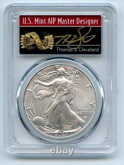 Aigle américain en argent de 1 oz PCGS MS70 FS 1 de 500 Thomas Cleveland Flèches 2023