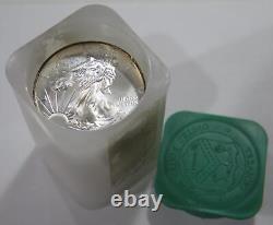 Aigle américain : rouleau de pièces en argent de 1 dollar, 1 once, 999, en lingots, 2017, U. S. Mint, 20 pièces.