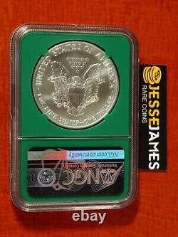 Aigle d'Argent 1991 Ngc Ms69 Production Précoce de la Monnaie des États-Unis Boîte Scellée Noyau Vert