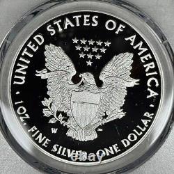 Aigle d'argent 2016-w (2019) Pcgs Pr70dcam bordé de lettres Wp Trésor de la Monnaie Reagan D210