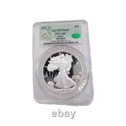Aigle d'argent CAC Pr70dcam Type 2 de 2021-W, Blanc éclatant de Witterbrick