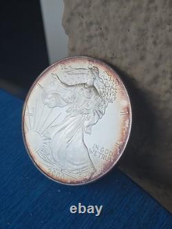 Aigle d’argent West Point 2000, 1 oz, argent fin 999, ton naturel, beauté colorée