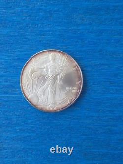 Aigle d’argent West Point 2000, 1 oz, argent fin 999, ton naturel, beauté colorée