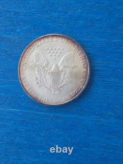 Aigle d’argent West Point 2000, 1 oz, argent fin 999, ton naturel, beauté colorée