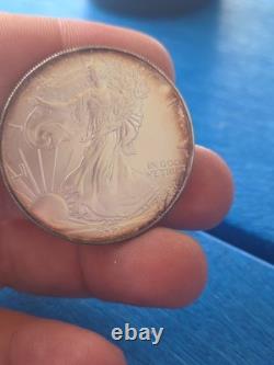 Aigle d’argent West Point 2000, 1 oz, argent fin 999, ton naturel, beauté colorée