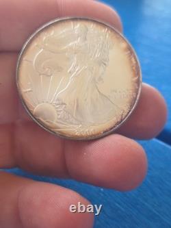 Aigle d’argent West Point 2000, 1 oz, argent fin 999, ton naturel, beauté colorée