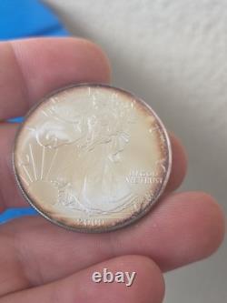 Aigle d’argent West Point 2000, 1 oz, argent fin 999, ton naturel, beauté colorée