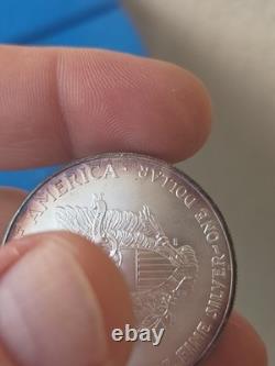 Aigle d’argent West Point 2000, 1 oz, argent fin 999, ton naturel, beauté colorée
