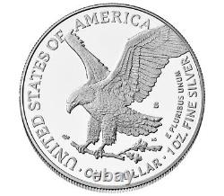 Aigle d'argent américain 1 oz. 99,9% d'argent en preuve 2024-S dans son emballage d'origine avec certificat d'authenticité de l'US Mint