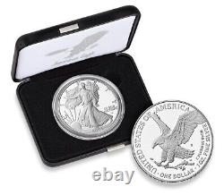 Aigle d'argent américain 1 oz. 99,9% d'argent en preuve 2024-S dans son emballage d'origine avec certificat d'authenticité de l'US Mint