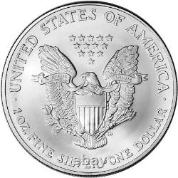 Aigle d'argent américain 2004 1 oz $1 1 rouleau vingt 20 pièces BU dans un tube de menthe