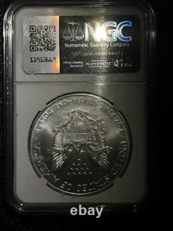 Aigle d'argent américain de 1 $ signé 1997, production précoce frappée en 1996, Monnaie des États-Unis, NGC MS69