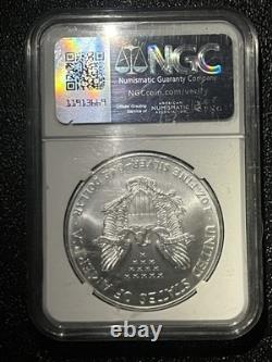 Aigle d'argent américain de 1 $ signé 1997, production précoce frappée en 1996, Monnaie des États-Unis, NGC MS69