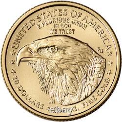 Aigle d'or américain (1/4 oz) 10 $ PEI Date aléatoire