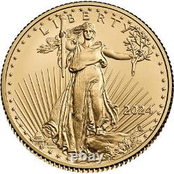 Aigle d'or américain 2024 1/4 oz $10 non circulé