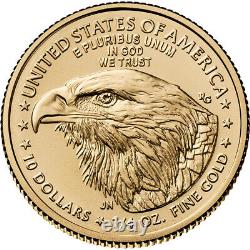 Aigle d'or américain 2024 1/4 oz $10 non circulé