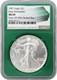 Aigle En Argent 1991 Ngc Ms69 Production Précoce De La Monnaie Des États-unis Boîte Scellée Noyau Vert