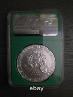 Aigle en Argent 1992 NGC MS69 Production Précoce De Boîte Scellée De La Monnaie Américaine Noyau Vert