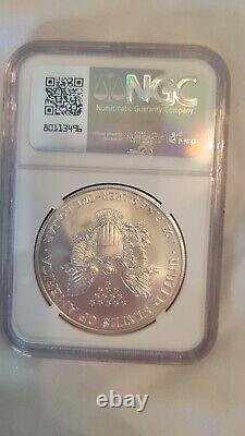 Aigle en Argent 2002 Ngc Ms69 Production Précoce Frappé en 2001 Dans Boîte Scellée de la Monnaie Américaine