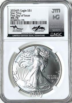 Aigle en Argent 2024(P) avec PRIVY ÉTOILE NGC MS70 FDOI M. E. S. Mercanti/Gaudioso Sig