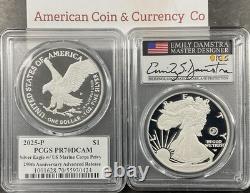Aigle en Argent 2025-P avec Marque Marine PCGS PR70DCAM 250e Anniversaire Lancement Avancé