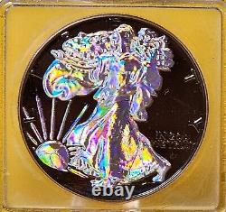 Aigle en Argent Américain 2024 1 oz Hologramme & Fini Ruthénium ICG BU Non Circulé