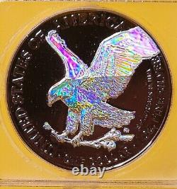 Aigle en Argent Américain 2024 1 oz Hologramme & Fini Ruthénium ICG BU Non Circulé