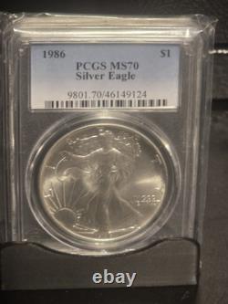 Aigle en Argent Ms70 Pgcs 1986