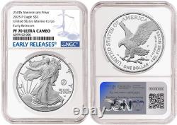 Aigle en Argent P 2025 S$1 Corps des Marines des États-Unis NGC PF70 UC Premières Émissions #378